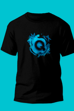 camiseta quasar urban logo negra