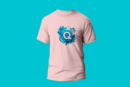 camiseta quasar urban logo rosa