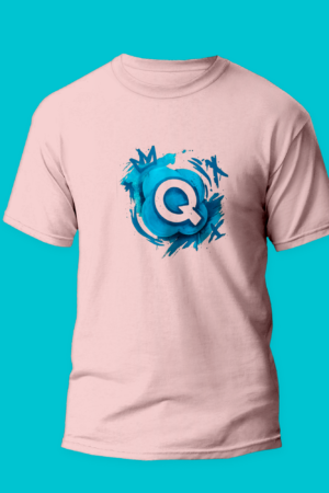 camiseta quasar urban logo rosa