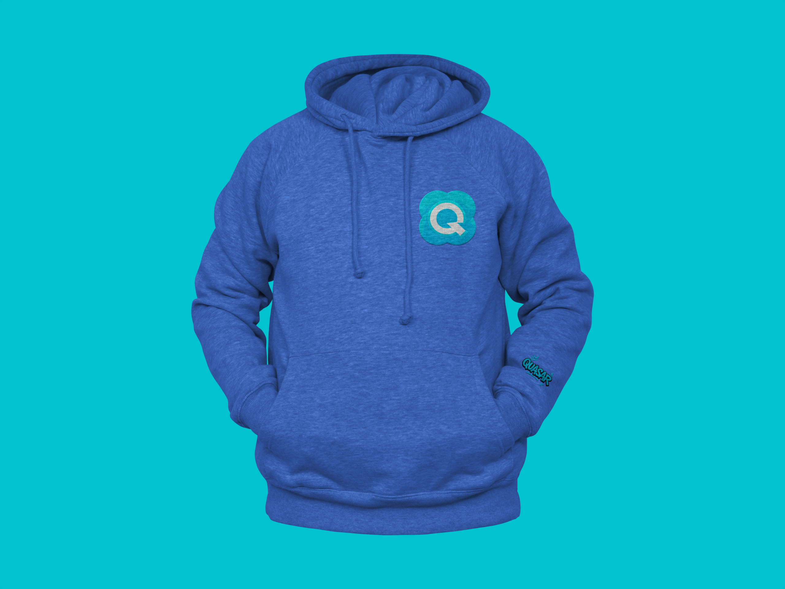 sudadera bordada quasar azul