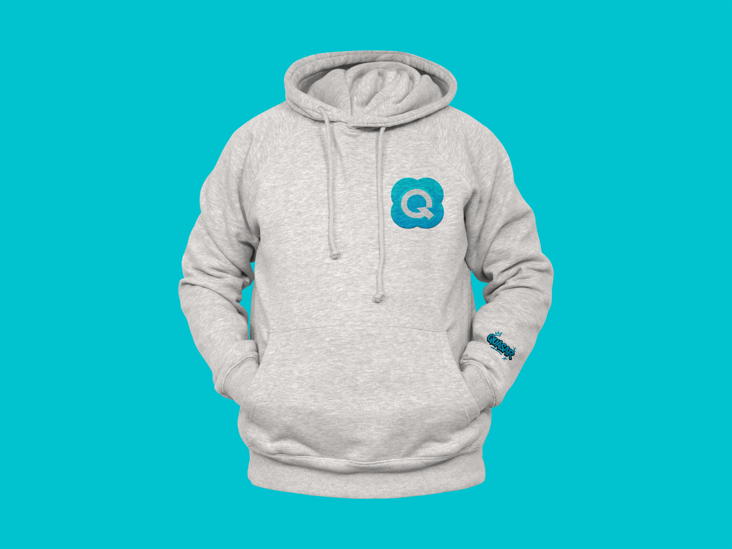 sudadera bordada quasar blanca