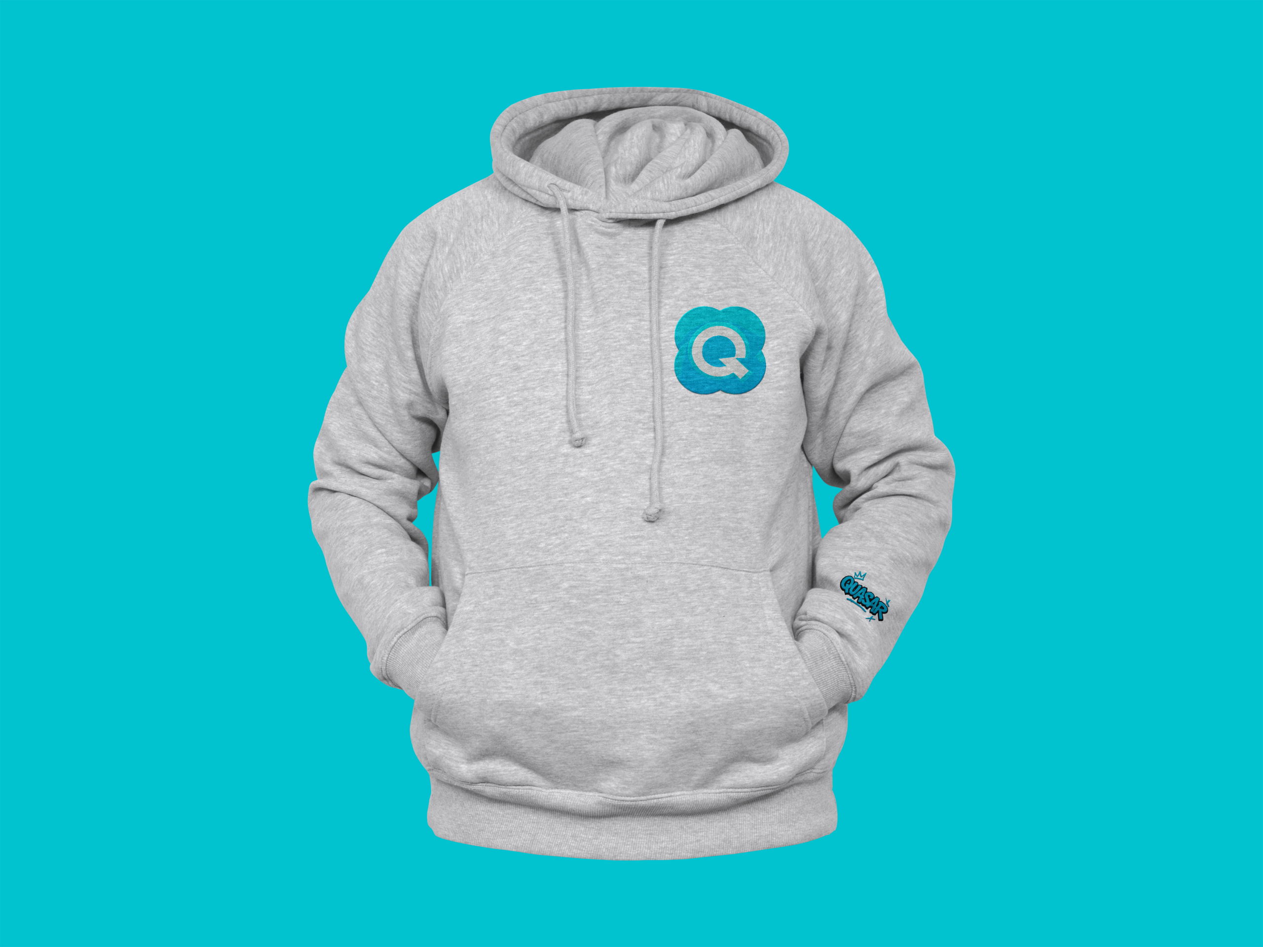 sudadera bordada quasar gris